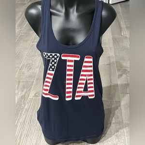 zeta tau alpha athletic shirt size med, proudly made in USA by American Apparel